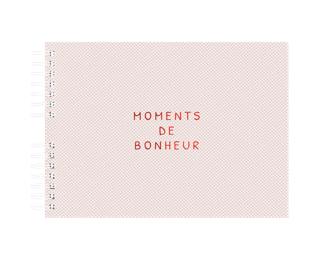 Album à spirales 50 pages blanches Bonheur - Rose poudré