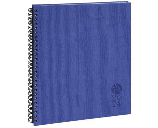 Agenda de bureau Eurotime 22S spiralé Forever 22,5 x 18,5 cm Semainier Janvier à Décembre 2024 - Couleurs assorties