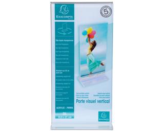 Porte-visuel droit vertical DL - Cristal