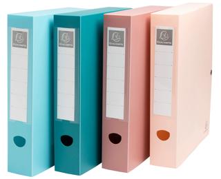 Archivbox mit Druckknopf, Rückenbreite 60mm, Recycling-PP, Skandi - Farben sortiert