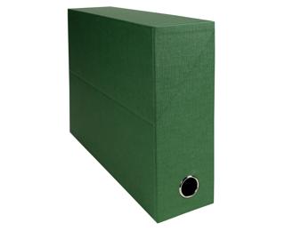 Boite transfert Dos 90mm papier toilé - Vert