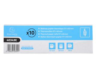 Rotoli carta per carta di credito 57x40mm - 18m - 1 copia carta termica 55 gr - Bianco