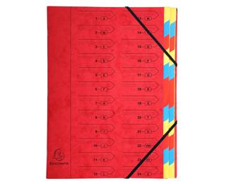 Clasificadores grapados en el lomo Con gomas, grapados - Tamaño: 24,5x32 cm para: A4 - Rojo