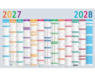 Calendrier Multicolore 13 mois 65 x 40,5 cm Annuel 2027