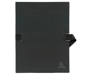Chemise dos extensible papier 24x32cm - filmée par 5 - Noir
