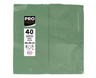 Paquet de 40 serviettes micro gaufrées ouate 2 plis - pliées 1/8