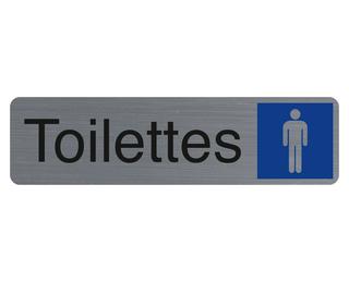 Selbstklebende T. Männertoilette FR - Grau