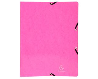 Raccoglitore chiusura con elastici 2 anelli 15mm Iderama - A4 - Rosa