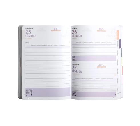 Agenda scolaire Exacompta Color Soft Harmony Journalier Août 2024 à