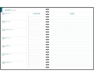 Recharge agenda de bureau EasyTime 27S spiralé 21 x 27 cm Semainier Janvier à Décembre 2027