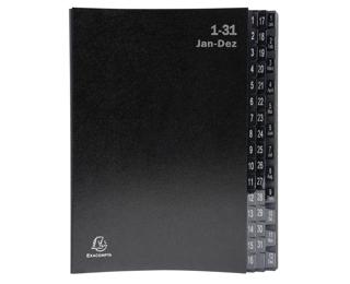 Trieur rigide Economique Ordonator 32 compartiments alphanumériques - 24x34cm - Noir
