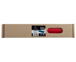 Exacompta PU Desk Mat 40x80cm - Black /Red