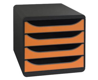 Module de classement Big Box 4 tiroirs Iderama - Orange