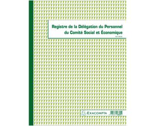 Piqûre 32x24CM - Registre de la délégation du personnel du CSE - 30 pages
