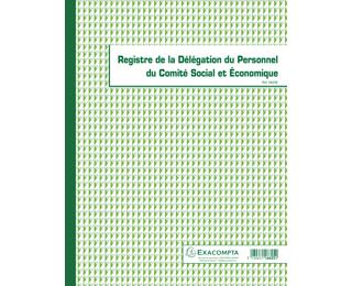 Piqûre 32x24CM - Registre de la délégation du personnel du CSE - 30 pages
