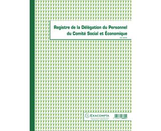 Piqûre 32x24CM - Registre de la délégation du personnel du CSE - 30 pages