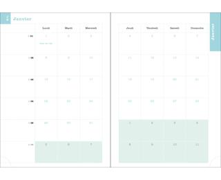 Recharge pour agenda de bureau Lady 20 21 x 15 cm Semainier Janvier à Décembre 2026