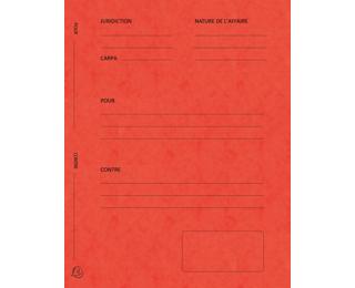 Pack of 25 printed legal folders Pour/Contre pressboard 25x32cm - Red
