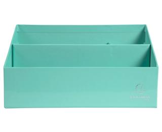 Trieur vertical / porte lettres 3 compartiments carton Aquarel - Vert pastel