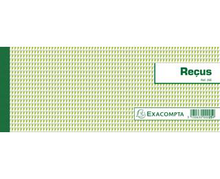 Carnet à souche "Reçus" 50 feuillets - Format horizontal 10,5x27cm