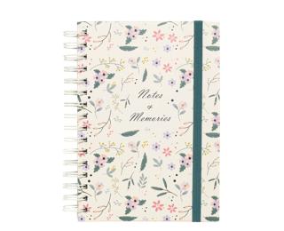 Album à spirales A5 80 pages blanches Petal - Beige