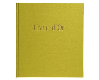 Gastenboek 140 pagina's met goudsnede Pop'N Co - Limoen