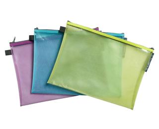 Transparente Tasche/Etui mit Reißverschluss, flexibles Recycling-PP, Kollektion Pop'N Co 