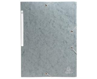 Chemises à élastiques carte lustrée 3 rabats monobloc - Gris