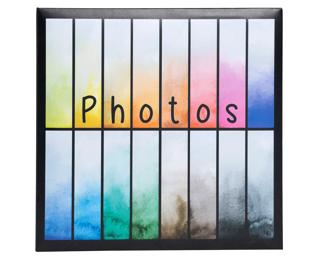 Photo alb Pkt 200Photo 22,5x22cm Rainbow - Black