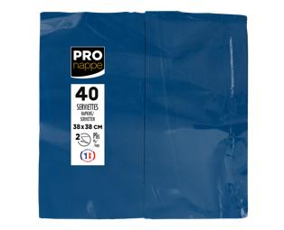 Paquet de 40 serviettes micro gaufrées ouate 2 plis - pliées 1/8