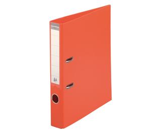 Lever arch file flat packed with separate mechanism, PVC covering cardboard 50 mm spine - A4 size - Orange