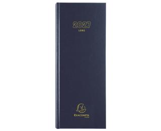 Agenda de bureau Long Euro et cents 13,5 x 32,1 cm Journalier Janvier à Décembre 2027 - Coloris aléatoire