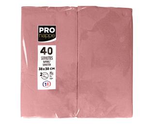 40 Napkins Wadding folded 1/8 38X38White