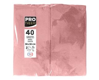 Paquet de 40 serviettes micro gaufrées ouate 2 plis - pliées 1/8 