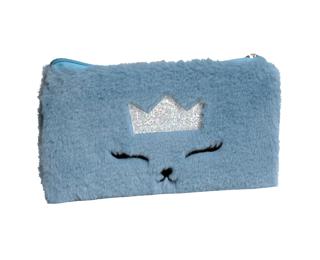 Fourre-tout plat Fourrure 22 x 11 cm - Bleu