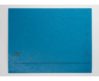 5er Packung Aktenmappen mit Verschlußkappe aus Manila Karton 225g A3 - Blau