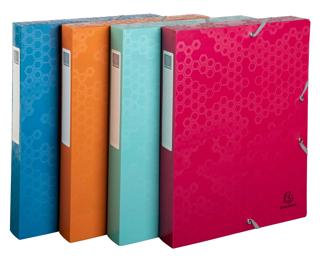 Archivbox A4 Recycling-PP, Rückenbreite 40mm, Maïa - Farben sortiert