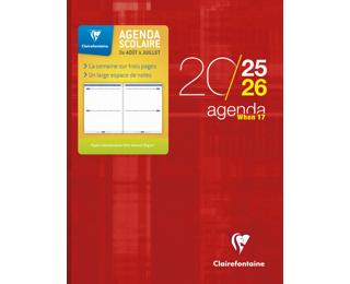 Agenda When 17 16 x 22 cm Semainier Août 2025 à Juillet 2026 - Rouge