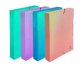 Archivbox mit Gummizugverschuss, Rückenbreite 40mm, 25x33 cm für A4, PP, Candy Tidy 