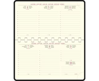 Recharge Agenda de poche Temporel 16S spiralé 9 x 16 cm Semainier Janvier à Décembre 2026