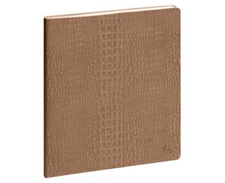 Agenda de bureau Horizons 22 Baby Croco 22,5 x 18,5 cm Semainier Janvier à décembre 2026 - Noisette