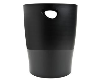 Papelera ECOBIN, 15 Litros + asas, 26,3 x26,3x33,5 cm - ECOBlack - Negro
