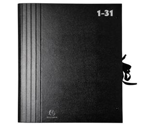 Trieur accordéon grande capacité 32 compartiments numériques - Noir