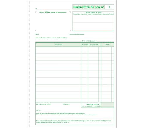 Doorschrijfpapier Bon voor Bestek van Autohandelaars 29,7x21cm 50 zelfkopiërend papier dupli., foto 3 van 6