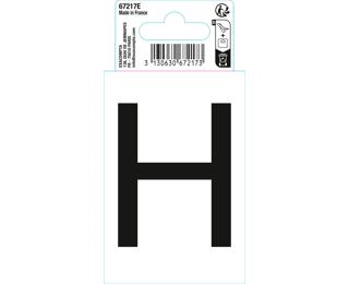 Autocollant PVC adhésif antidérapant lettre H - Noir