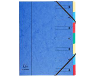 Cartella Harmonika con elastici e divisori, dorso estensibile, frontespizio stampato, 7 scomparti - A4 - Colori assortiti