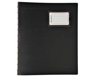 Protège-documents à anneaux avec pochettes détachables - 80 vues Exactive - A4 - Noir