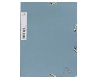Chemises à élastiques 3 rabats carte recyclée 400g/m2 AutentiK - Bleu gris
