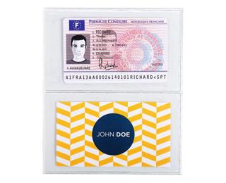 Etui de protection pour carte crédit ou carte de visite PVC lisse 20/100e 