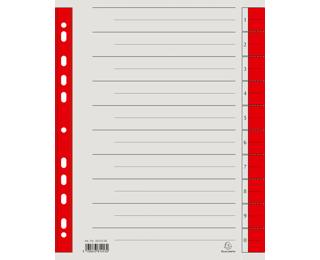Farbige Trennblätter 29,75x24 cm, mikroperforiert, aus Karton 230g - Rot